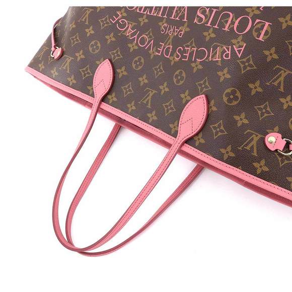 Louis Vuitton Monogram Ikat Flower Neverfull GM Tote Bag Rose Velour - Picture 5 of 8